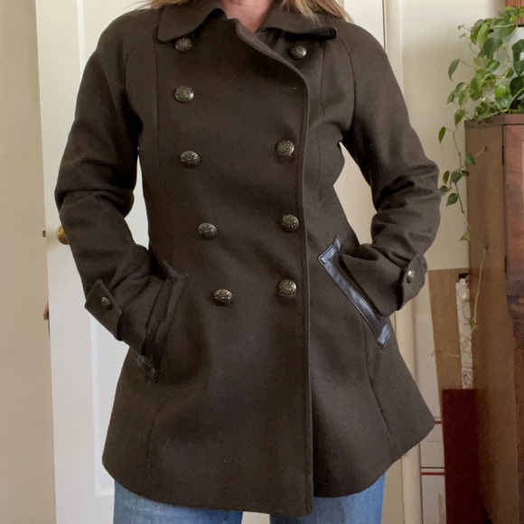 Brown woman’s pea coat size 4 perfect condition - Picture 7 of 9